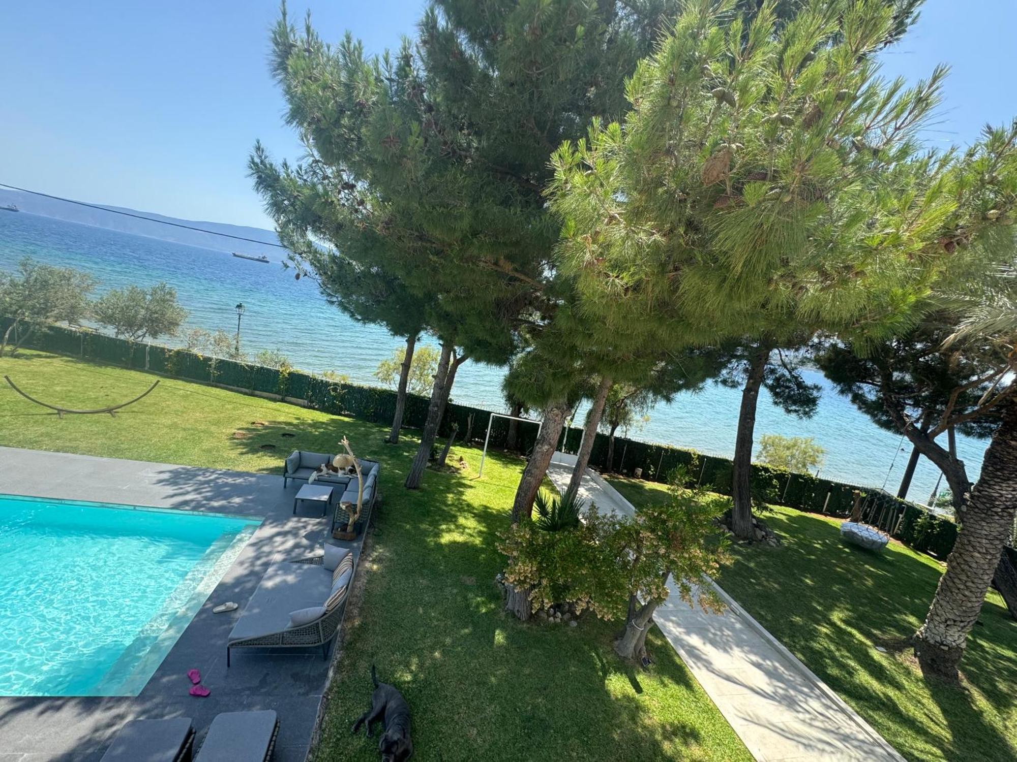 Zoza Luxury Villa Isthmia By The Sea With Private Pool Kalamaki  Exterior photo
