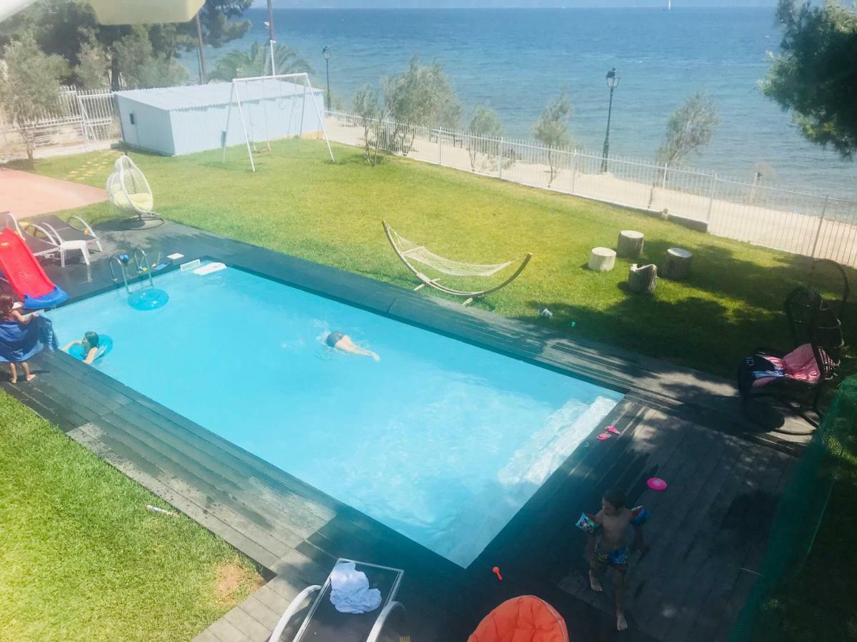 Zoza Luxury Villa Isthmia By The Sea With Private Pool Kalamaki  Exterior photo